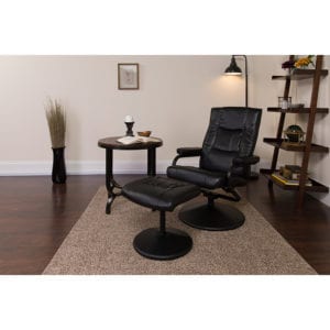 Buy Recliner and Ottoman Set Black Leather Recliner&Ottoman near  Oviedo at Capital Office Furniture