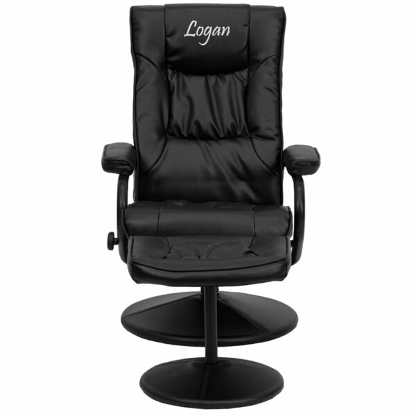 Buy Recliner and Ottoman Set Black Leather Recliner&Ottoman near  Leesburg at Capital Office Furniture