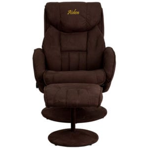 Buy Recliner and Ottoman Set Brown Microfiber Recliner in  Orlando at Capital Office Furniture