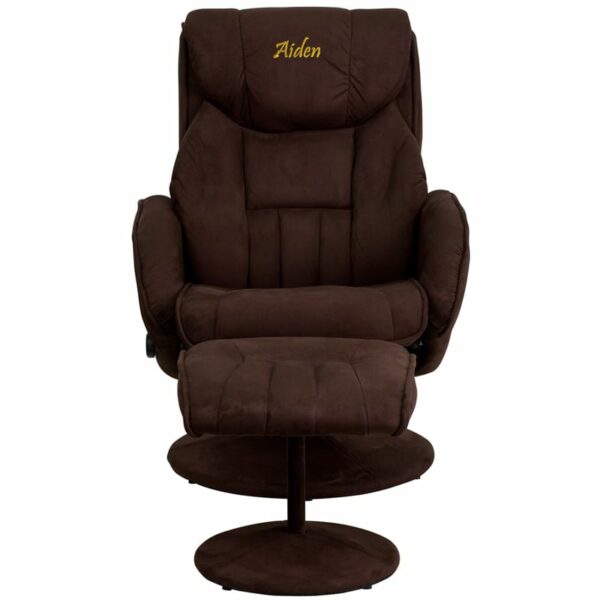 Buy Recliner and Ottoman Set Brown Microfiber Recliner near  Windermere at Capital Office Furniture