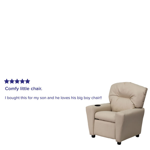 Shop for Beige Vinyl Kids Reclinerw/ Cup Holder Armrest near  Clermont at Capital Office Furniture