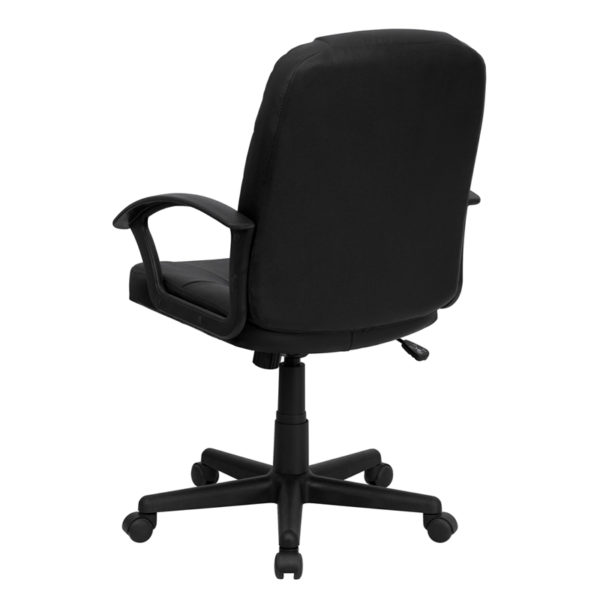 Shop for Black Mid-Back Leather Chairw/ Black Leather Upholstery near  Sanford at Capital Office Furniture