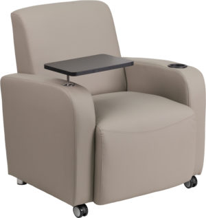 Buy Contemporary Style Gray Leather Tablet Chair near  Lake Buena Vista at Capital Office Furniture