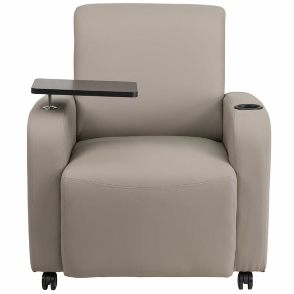 Front Wheel Casters & Cup Holder Black Tablet Finish office guest and reception chairs near  Clermont at Capital Office Furniture