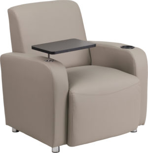 Buy Contemporary Style Gray Leather Tablet Chair near  Daytona Beach at Capital Office Furniture