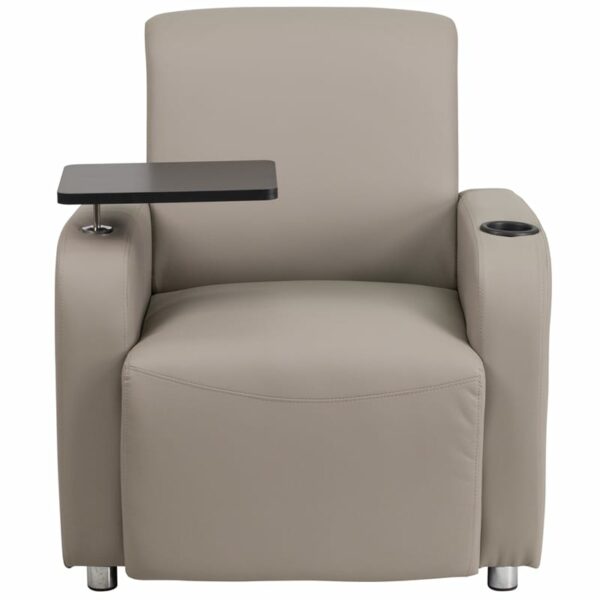 Chrome Legs & Cup Holder Black Tablet Finish office guest and reception chairs in  Orlando at Capital Office Furniture