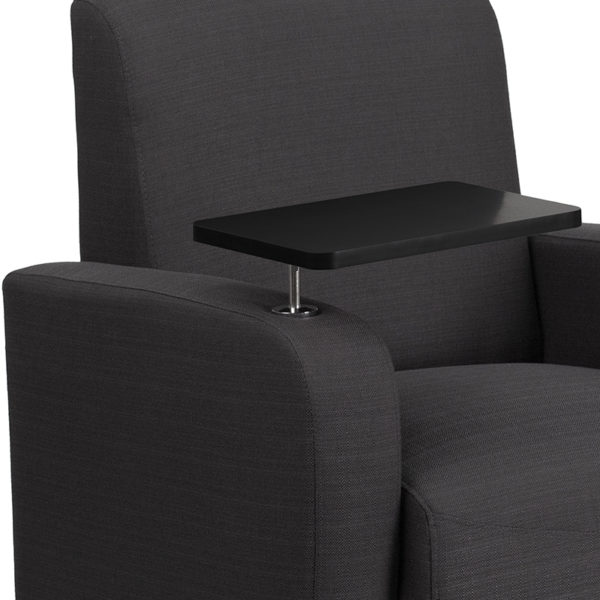 Nice Fabric Guest Chair w/ Tablet Arm & Front Wheel Casters Black Tablet Finish office guest and reception chairs near  Oviedo at Capital Office Furniture