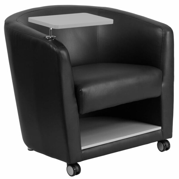 Buy Contemporary Style Black Leather Tablet Chair near  Clermont at Capital Office Furniture