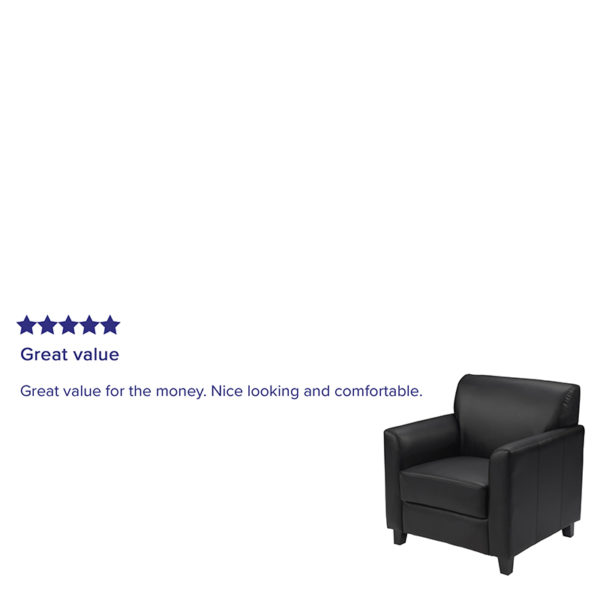 Shop for Black Leather Chairw/ Flared Arms in  Orlando at Capital Office Furniture
