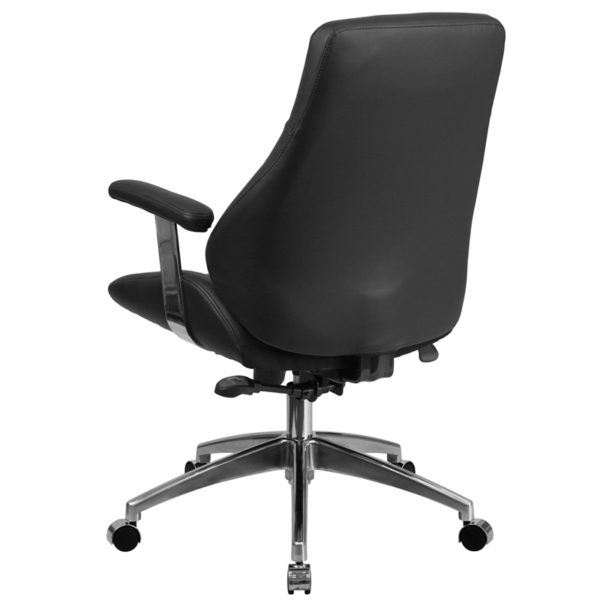 Shop for Black Mid-Back Leather Chairw/ Mid-Back Design near  Ocoee at Capital Office Furniture