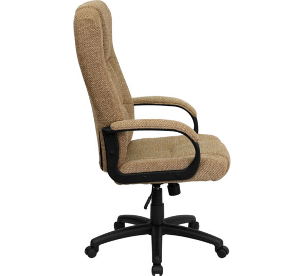 Nice High Back Fabric Executive Swivel Office Chair w/ Arms Tilt Lock Mechanism rocks/tilts the chair and locks in an upright position office chairs near  Apopka at Capital Office Furniture