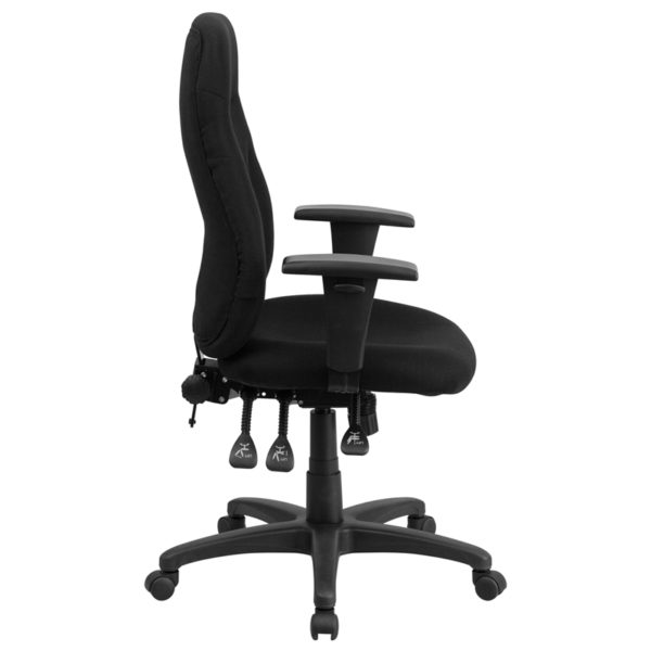 Nice High Back Fabric Multifunction Swivel Ergonomic Task Office Chair w/ Adjustable Arms Built-In Lumbar Support office chairs near  Saint Cloud at Capital Office Furniture