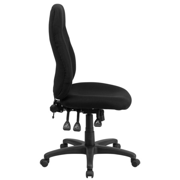 Nice High Back Fabric Multifunction Swivel Ergonomic Task Office Chair Built-In Lumbar Support office chairs near  Leesburg at Capital Office Furniture