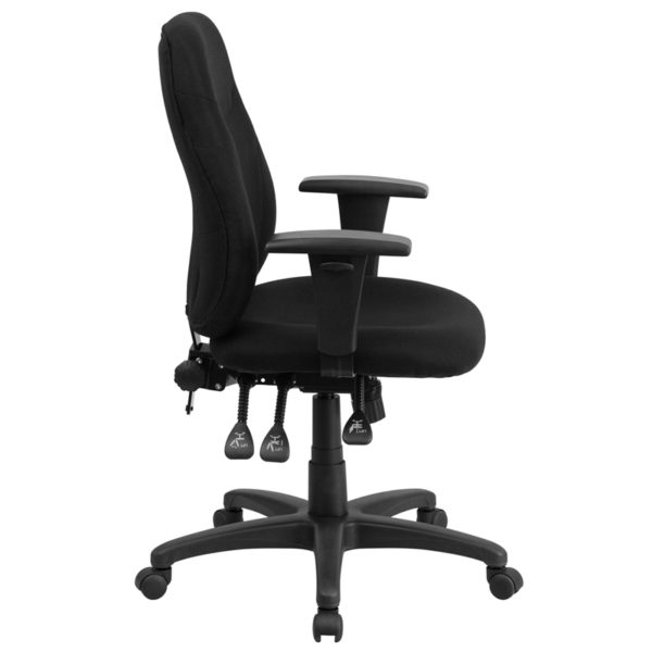 Nice Mid-Back Fabric Multifunction Swivel Ergonomic Task Office Chair w/ Adjustable Arms Built-In Lumbar Support office chairs near  Lake Buena Vista at Capital Office Furniture