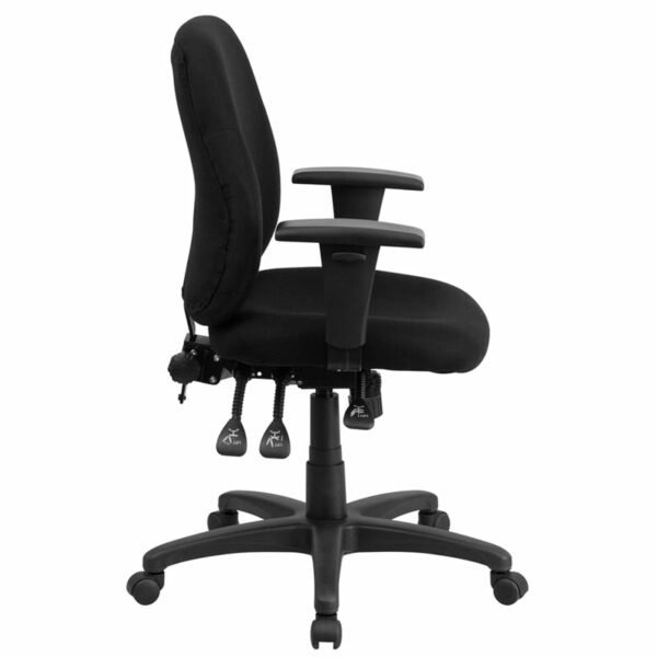 Nice Mid-Back Fabric Multifunction Swivel Ergonomic Task Office Chair w/ Adjustable Arms Built-In Lumbar Support office chairs near  Lake Mary at Capital Office Furniture