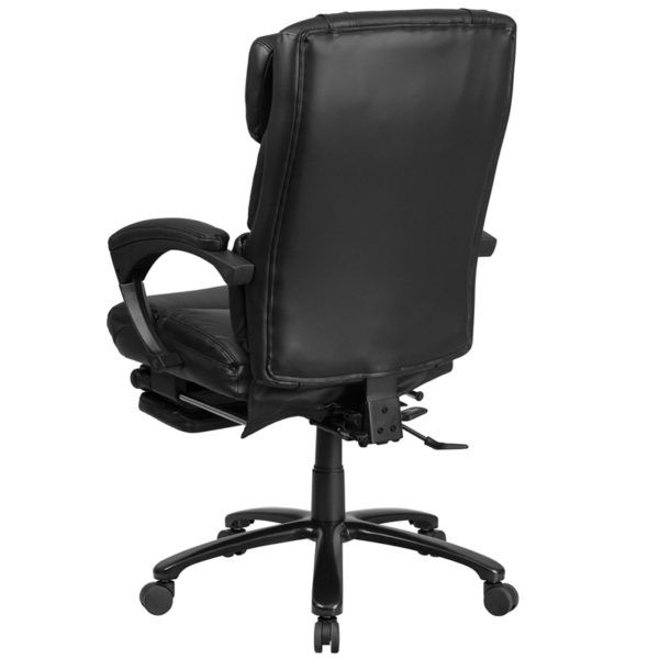 Shop for Black Reclining Leather Chairw/ High Back Design with Adjustable Headrest Pillow near  Lake Buena Vista at Capital Office Furniture