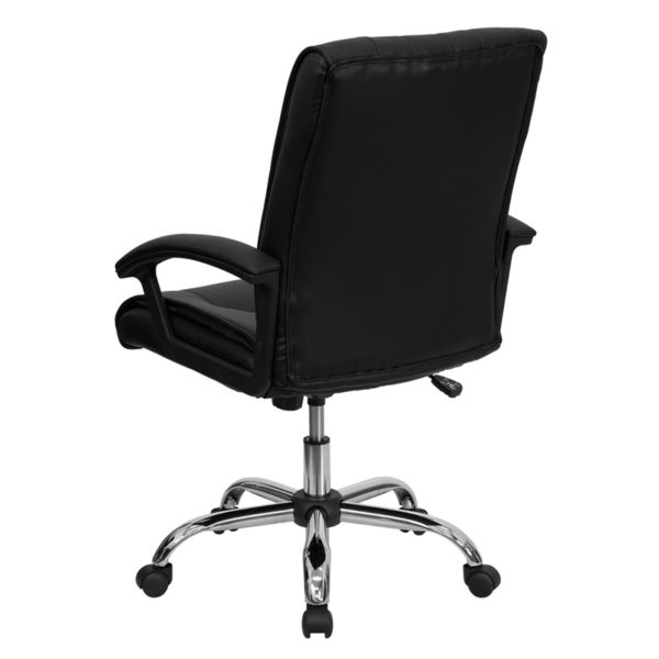 Shop for Black Mid-Back Leather Chairw/ Mid-Back Design near  Leesburg at Capital Office Furniture