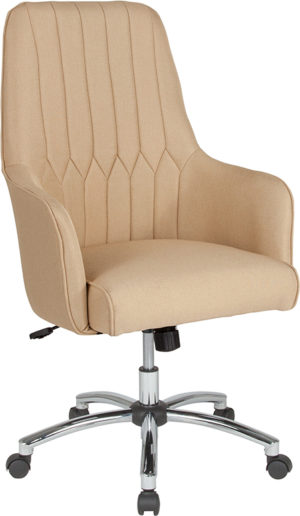 Buy Contemporary Office Chair Beige Fabric High Back Chair near  Lake Buena Vista at Capital Office Furniture