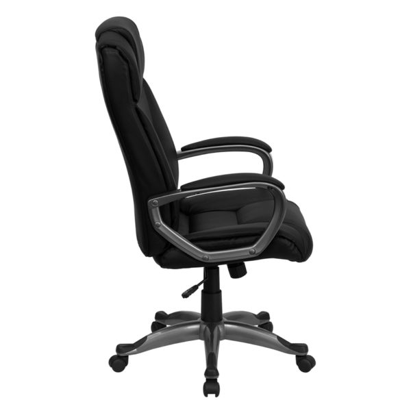 Nice High Back LeatherSoft Executive Swivel Office Chair w/ Arms Built-In Lumbar Support office chairs near  Casselberry at Capital Office Furniture