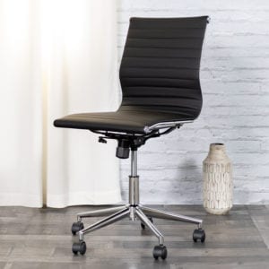 Buy Contemporary Office Chair Black Mid-Back Leather Chair near  Oviedo at Capital Office Furniture