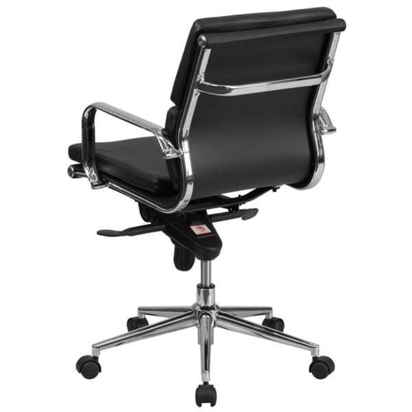 Shop for Black Mid-Back Leather Chairw/ Mid-Back Design near  Winter Springs at Capital Office Furniture