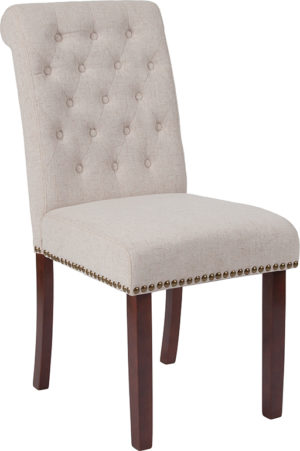 Buy Mid-Century Style Beige Fabric Parsons Chair near  Kissimmee at Capital Office Furniture