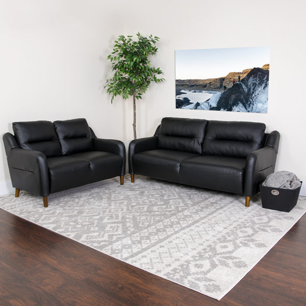 Buy Loveseat and Sofa Set Black Loveseat and Sofa Set near  Clermont at Capital Office Furniture