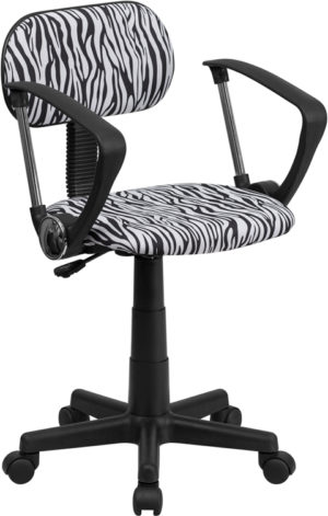 Buy Student Task Chair Black/White Zebra Task Chair near  Leesburg at Capital Office Furniture