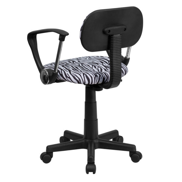 Shop for Black/White Zebra Task Chairw/ Low Back Design near  Bay Lake at Capital Office Furniture