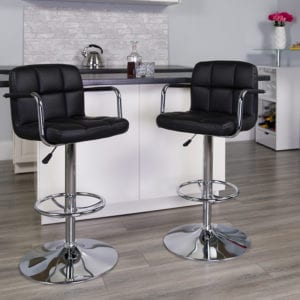 Buy Contemporary Style Stool Black Quilted Vinyl Barstool in  Orlando at Capital Office Furniture