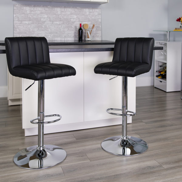 Buy Contemporary Style Stool Black Vinyl Barstool near  Clermont at Capital Office Furniture