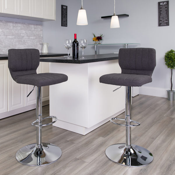 Buy Contemporary Style Stool Charcoal Fabric Barstool near  Apopka at Capital Office Furniture