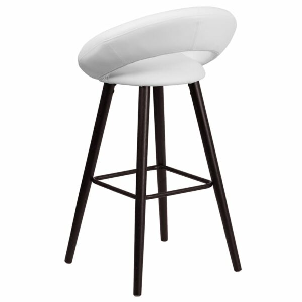 Shop for 29"H White Vinyl Barstoolw/ Rounded Low Back Design near  Leesburg at Capital Office Furniture