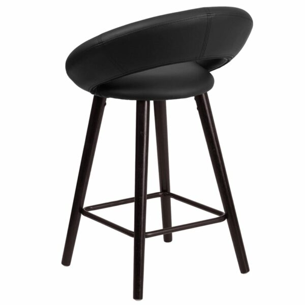 Shop for 24"H Black Vinyl Counter Stoolw/ Rounded Low Back Design near  Casselberry at Capital Office Furniture