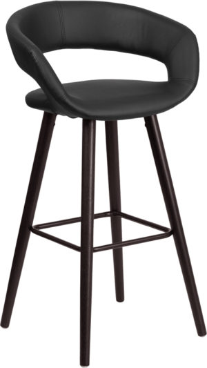 Buy Contemporary Style Stool 29"H Black Vinyl Barstool near  Sanford at Capital Office Furniture