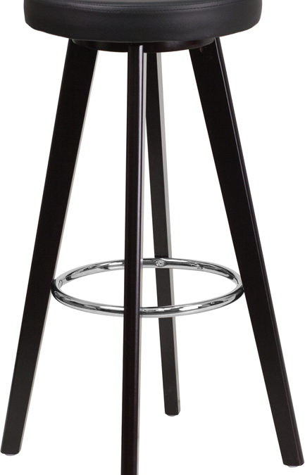 Trenton Series 29in High Contemporary Wood Barstool w/ Vinyl Seat – Orlando