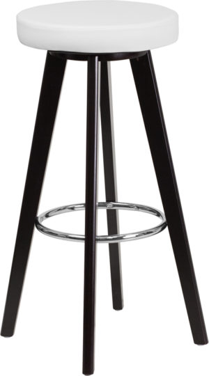 Buy Contemporary Style Stool 29"H White Vinyl Barstool near  Clermont at Capital Office Furniture