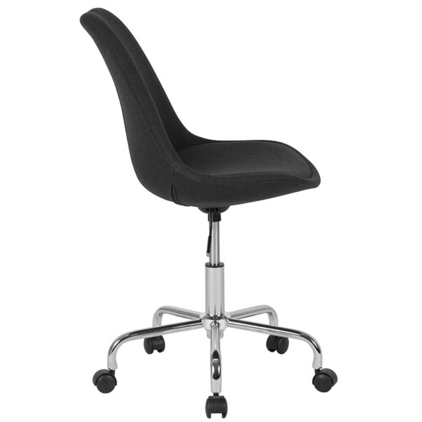 Nice Aurora Series Mid-Back Fabric Task Office Chair w/ Pneumatic Lift & Chrome Base Tapered Back office chairs near  Oviedo at Capital Office Furniture