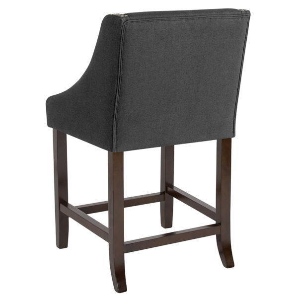 Shop for 24" Charcoal Fabric/Wood Stoolw/ Charcoal Fabric Upholstery near  Kissimmee at Capital Office Furniture