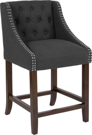 Buy Transitional Style Counter Stool 24" Charcoal Fabric/Wood Stool near  Altamonte Springs at Capital Office Furniture