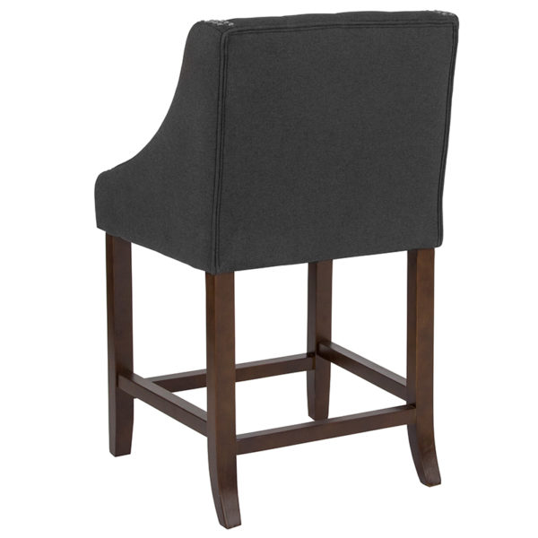 Shop for 24" Charcoal Fabric/Wood Stoolw/ Button Tufted Back near  Saint Cloud at Capital Office Furniture