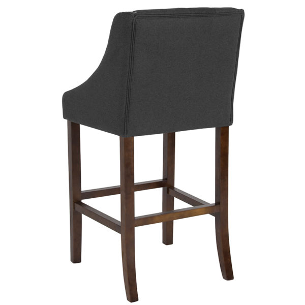 Shop for 30" Charcoal Fabric/Wood Stoolw/ Button Tufted Back near  Bay Lake at Capital Office Furniture