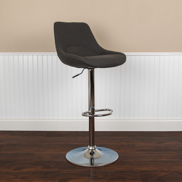 Buy Contemporary Style Stool Black Fabric Swivel Bar Stool near  Clermont at Capital Office Furniture
