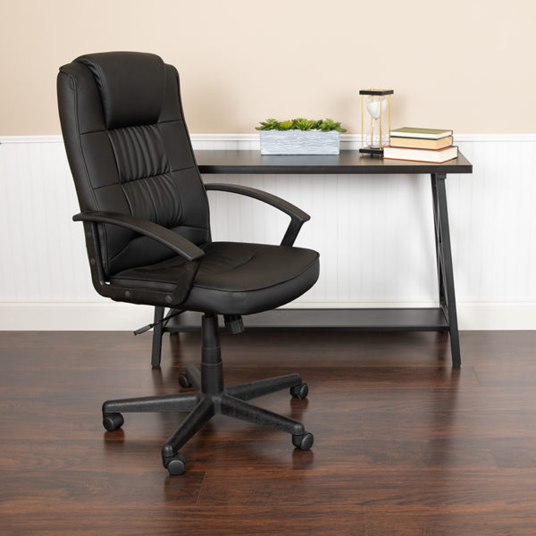 Buy Contemporary/Transitional Task Chair Black LeatherSoft Task Chair near  Leesburg at Capital Office Furniture