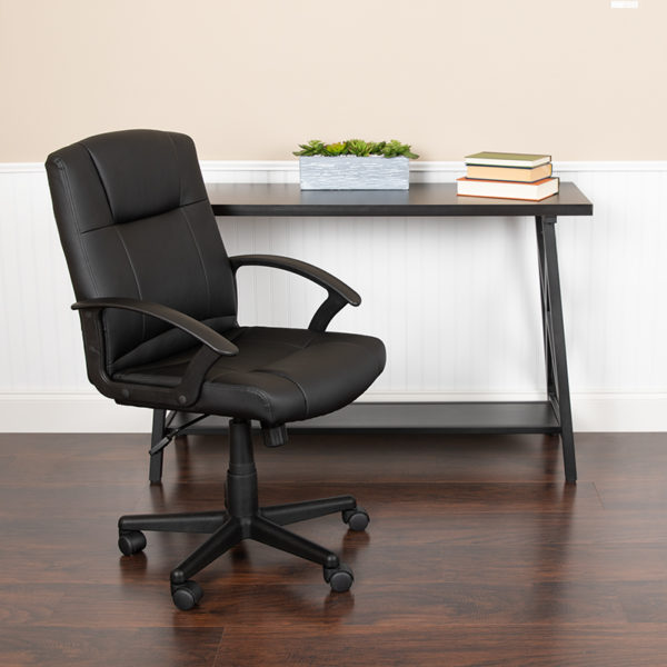 Buy Contemporary/Transitional Task Chair Black LeatherSoft Task Chair near  Casselberry at Capital Office Furniture