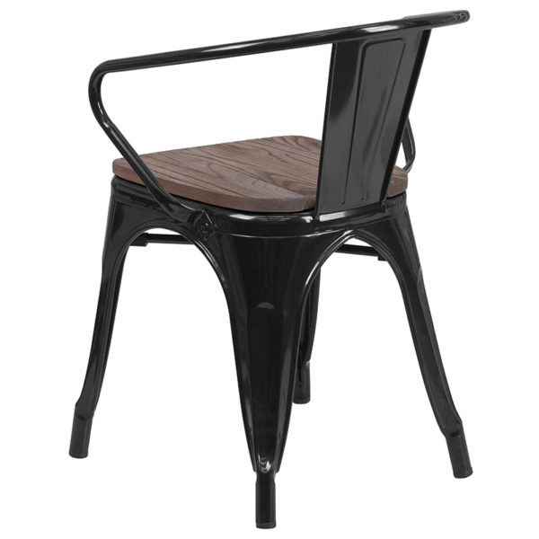 Shop for Black Metal Chair With Armsw/ Stack Quantity: 8 near  Clermont at Capital Office Furniture
