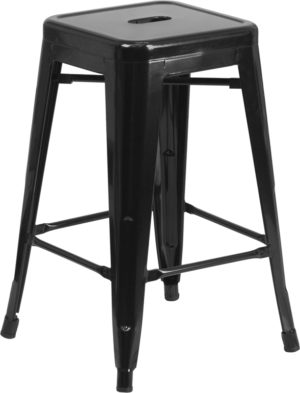 Buy Stackable Industrial Style Modern Stool 24" Black No Back Metal Stool near  Ocoee at Capital Office Furniture