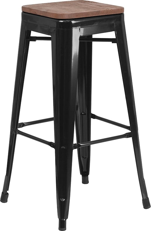 Buy Stackable Industrial Style Modern Stool 30" Black Backless Metal Stool in  Orlando at Capital Office Furniture