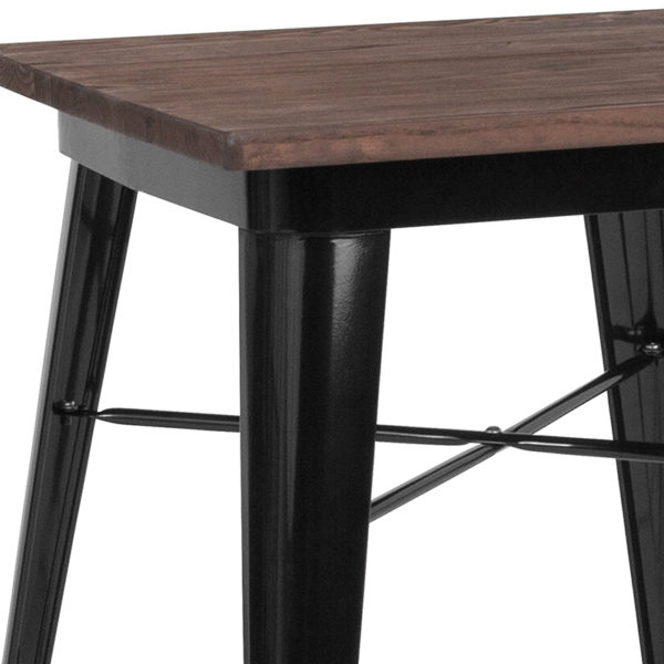 Shop for 23.5SQ Black Metal Tablew/ Base Size: 26"W in  Orlando at Capital Office Furniture