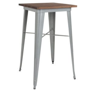 Buy Metal Cafe Bar Table 23.5SQ Silver Metal Bar Table in  Orlando at Capital Office Furniture